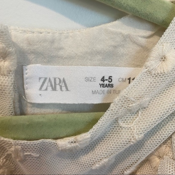 ZARA EMBROIDERED DRESS WITH TULLE 4/5 - Picture 6 of 9